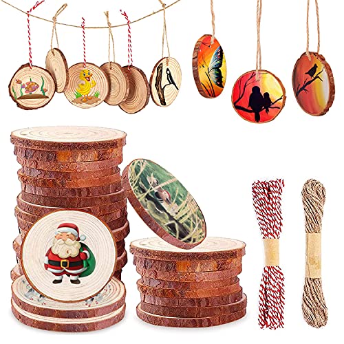 adornos navideños con troncos de madera 1