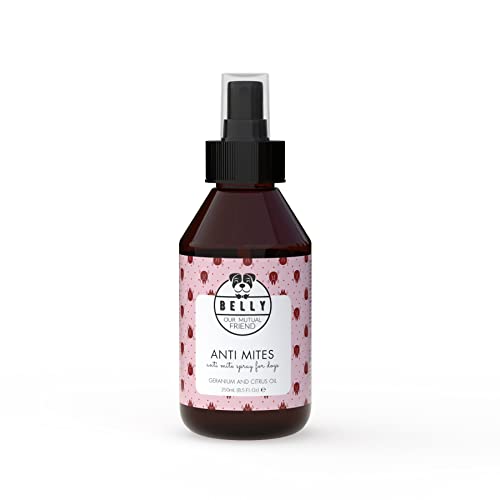 Belly Spray Antiparasitario Perros con Aceites Esenciales Repelentes, 250ml - Protección de Pulgas, Mosquitos y Garrapatas Perros Spray - Alternativa a Collar Antiparasitario Perros y Pipetas Perros