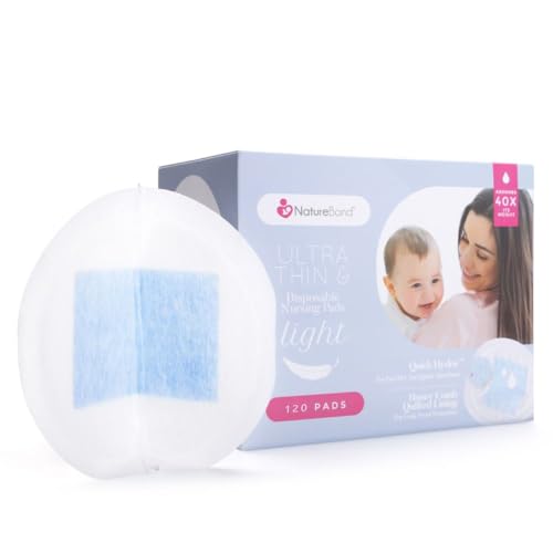 NatureBond Discos absorbentes desechables lactancia Ultra Thin 120 piezas- Almohadillas de lactancia