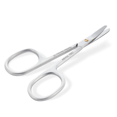 OTTO HERDER Tijeras de uñas para bebé, redondas, 9 cm, tijeras de acero inoxidable, tijeras para niños pequeños y bebés, cuidado de uñas y uñas de los pies