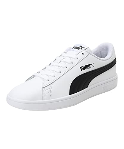 PUMA Smash V2 L, Trainers & Sneakers Unisex adulto, Puma White-Puma Black, 44.5 EU